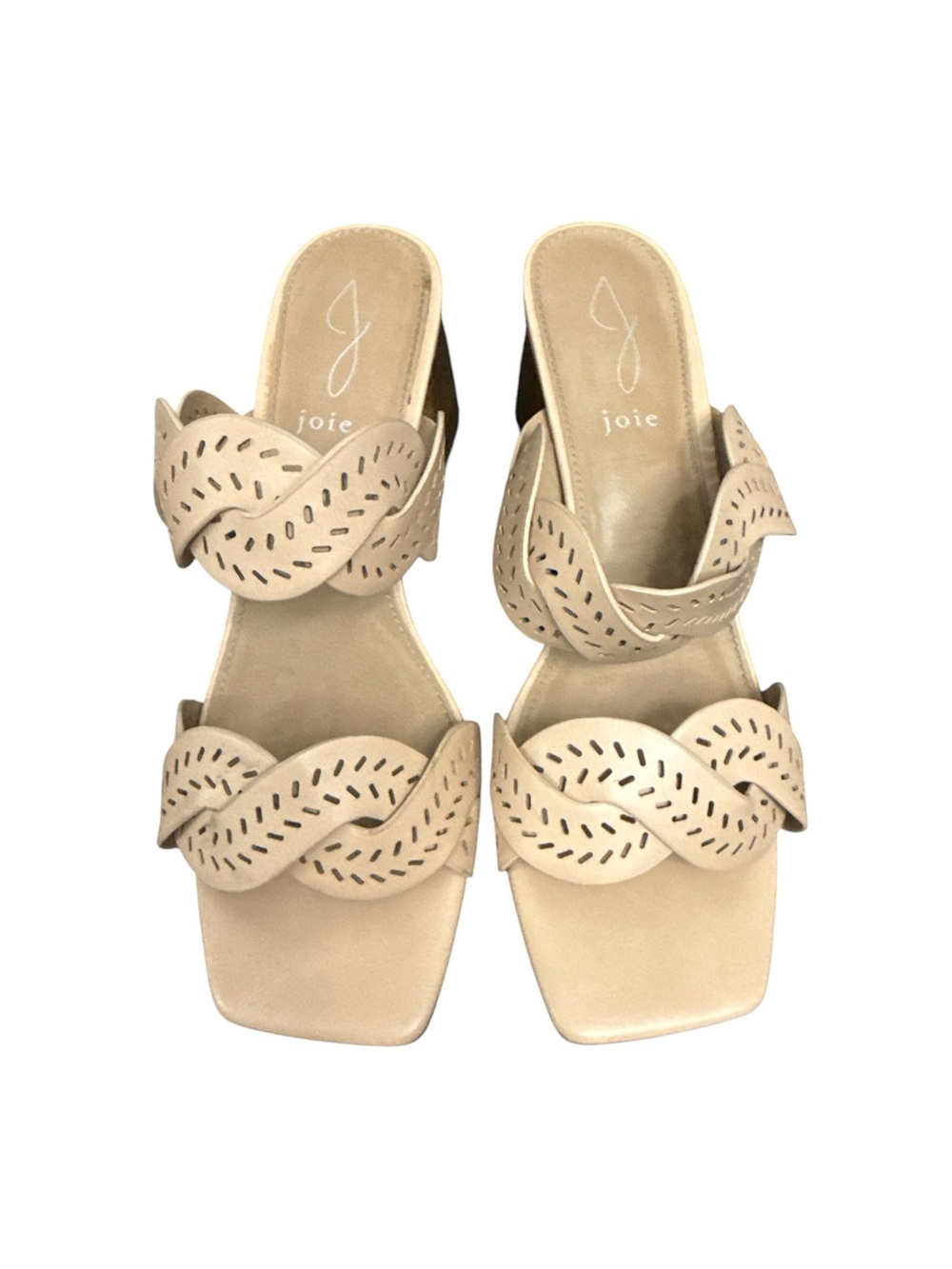 Joie Women's Beige Woven Slip-On Sandals